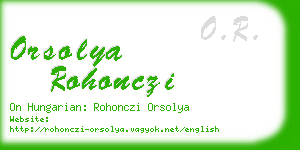 orsolya rohonczi business card